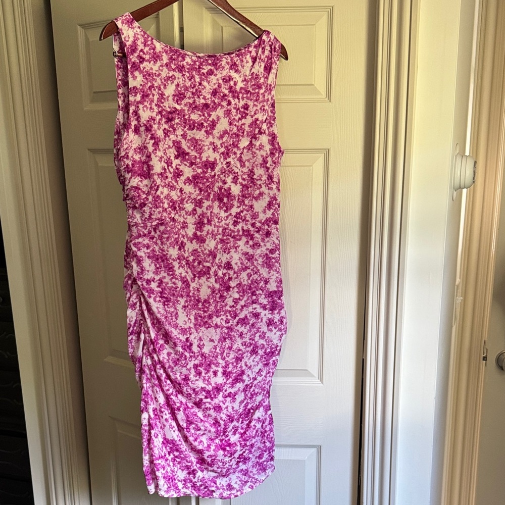 Ann Taylor Pink Floral Midi Dress